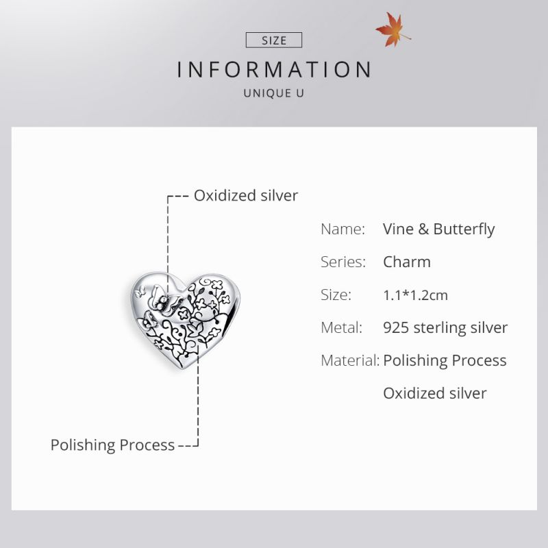 Casual Heart Shape Flower Butterfly Sterling Silver Inlay Zircon Jewelry Accessories display picture 9