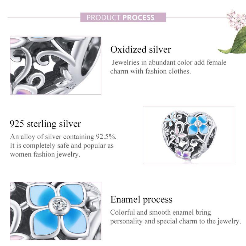 Casual Heart Shape Flower Butterfly Sterling Silver Inlay Zircon Jewelry Accessories display picture 23
