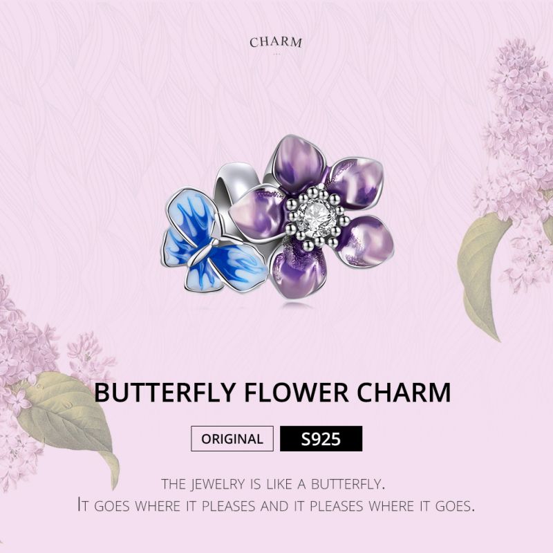 Casual Heart Shape Flower Butterfly Sterling Silver Inlay Zircon Jewelry Accessories display picture 35