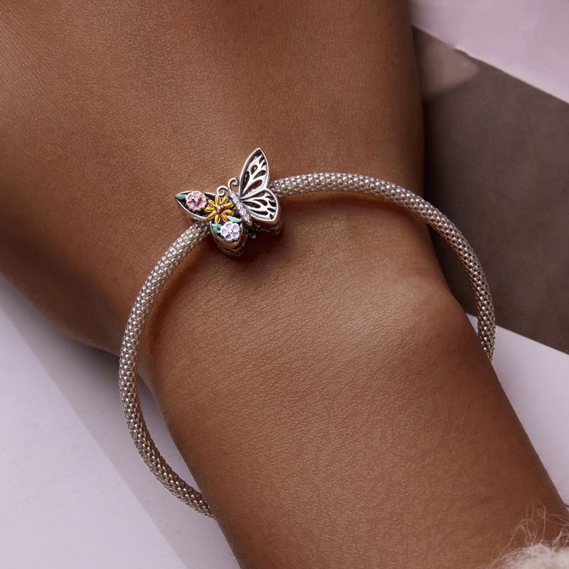 Casual Heart Shape Flower Butterfly Sterling Silver Inlay Zircon Jewelry Accessories display picture 52