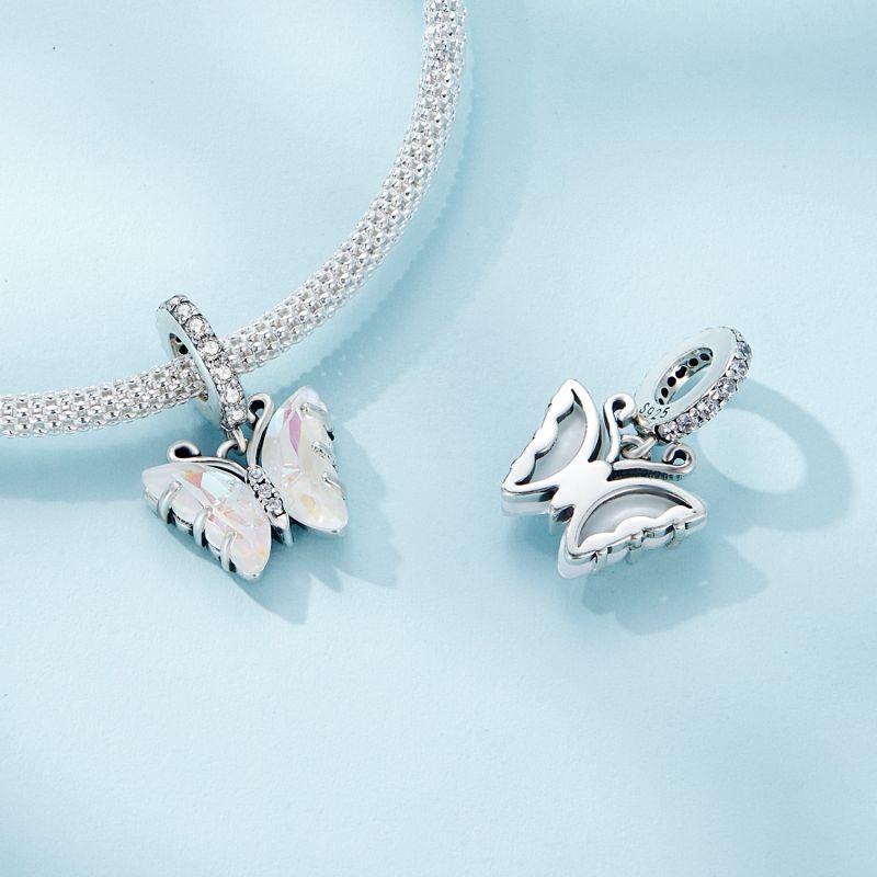 Casual Heart Shape Flower Butterfly Sterling Silver Inlay Zircon Jewelry Accessories display picture 65