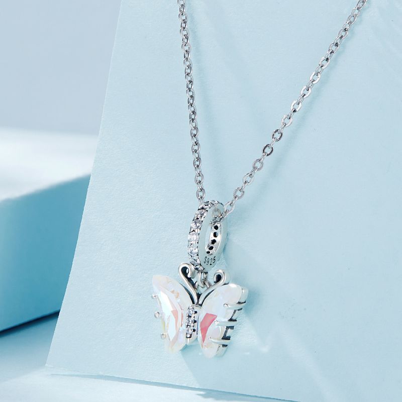 Casual Heart Shape Flower Butterfly Sterling Silver Inlay Zircon Jewelry Accessories display picture 70