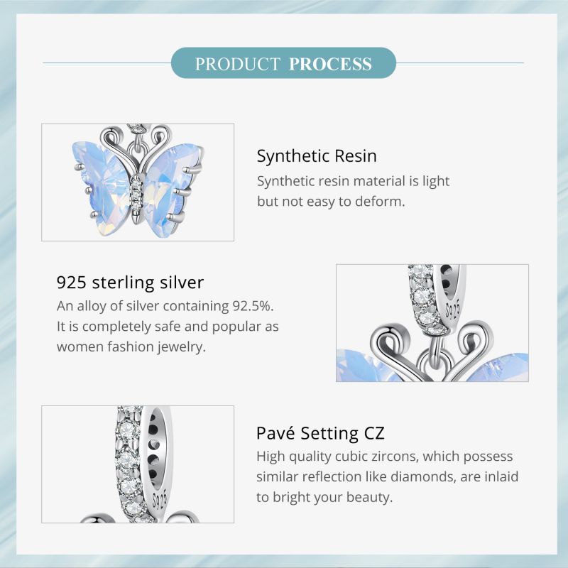 Casual Heart Shape Flower Butterfly Sterling Silver Inlay Zircon Jewelry Accessories display picture 71