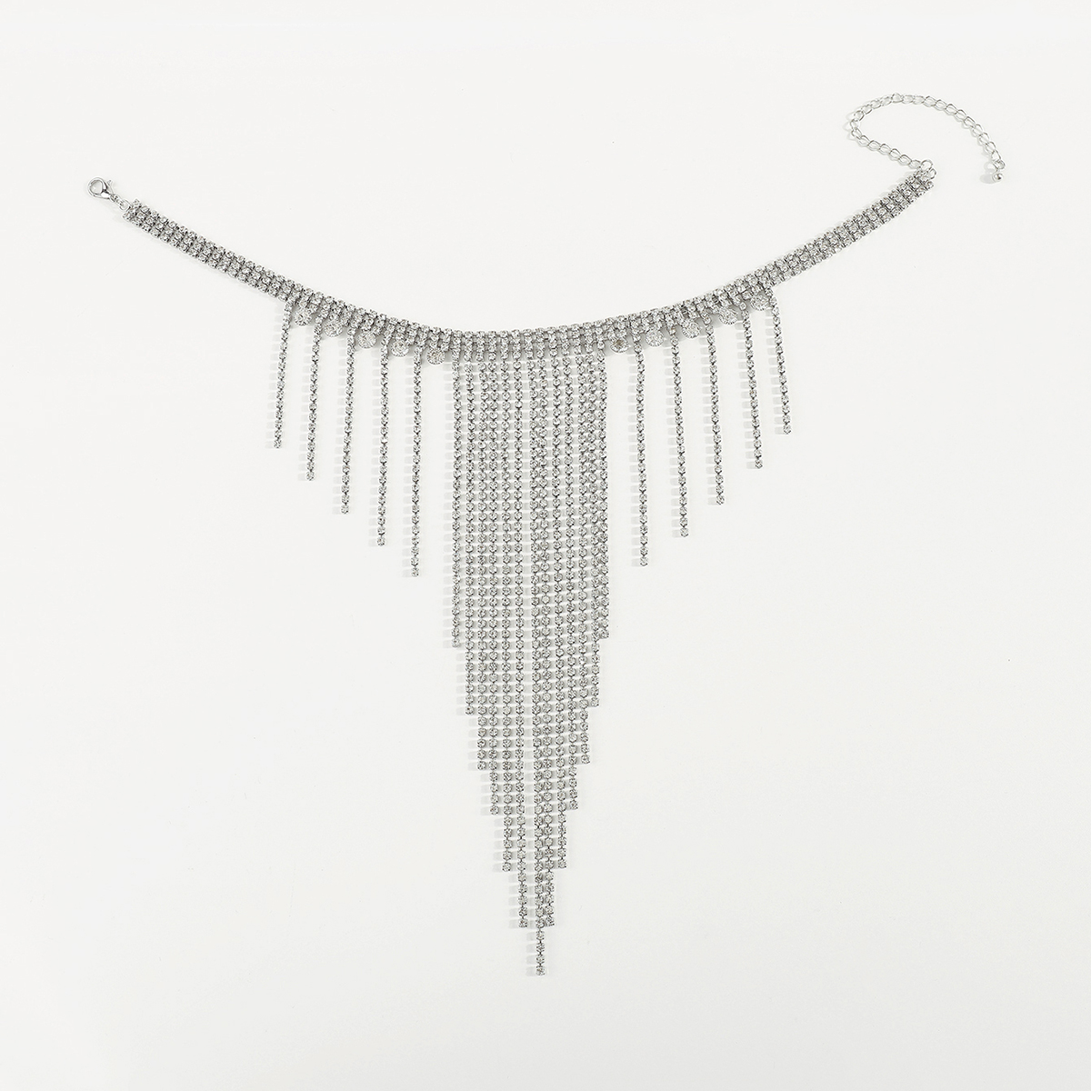 Großhandel Schmuck Moderner Stil Einfacher Stil Quaste Eisen Strasssteine Inlay Halskette Mit Anhänger display picture 1