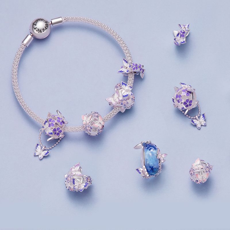 Casual Streetwear Heart Shape Flower Butterfly Sterling Silver Inlay Zircon Jewelry Accessories display picture 51
