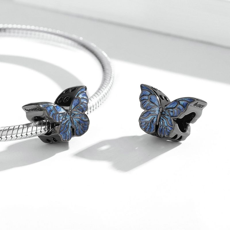Casual Streetwear Heart Shape Flower Butterfly Sterling Silver Inlay Zircon Jewelry Accessories display picture 7