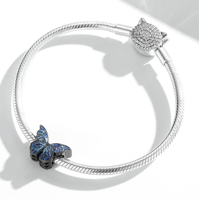 Casual Streetwear Heart Shape Flower Butterfly Sterling Silver Inlay Zircon Jewelry Accessories display picture 3