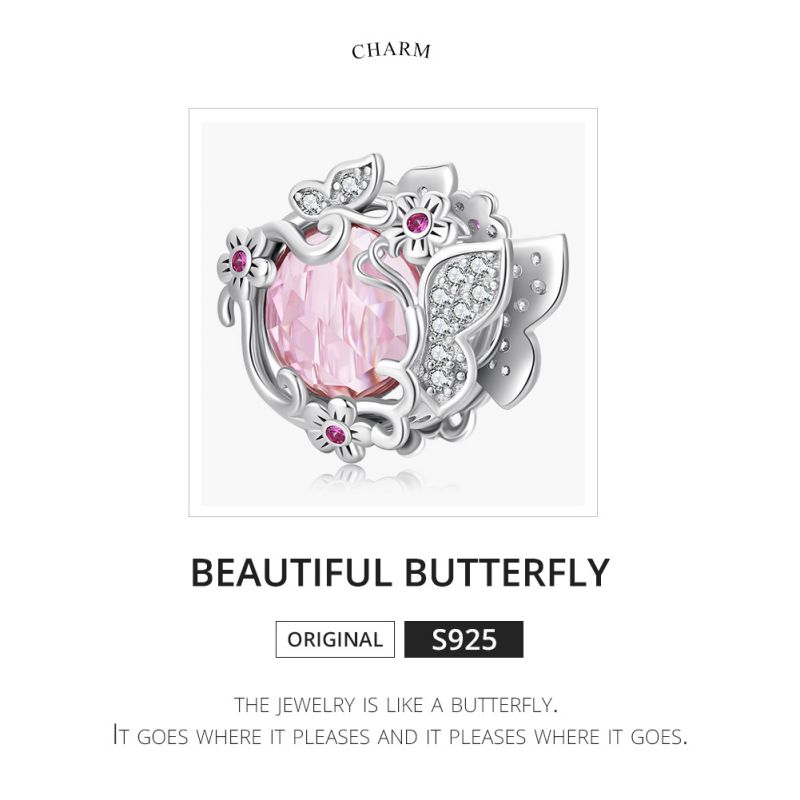 Casual Streetwear Heart Shape Flower Butterfly Sterling Silver Inlay Zircon Jewelry Accessories display picture 14