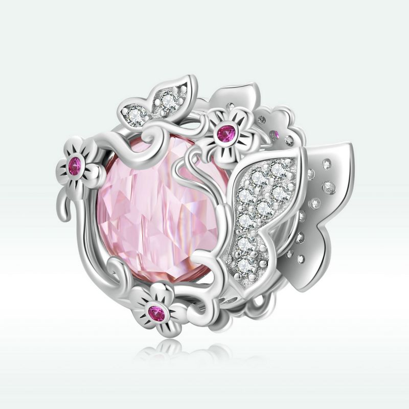 Casual Streetwear Heart Shape Flower Butterfly Sterling Silver Inlay Zircon Jewelry Accessories display picture 15