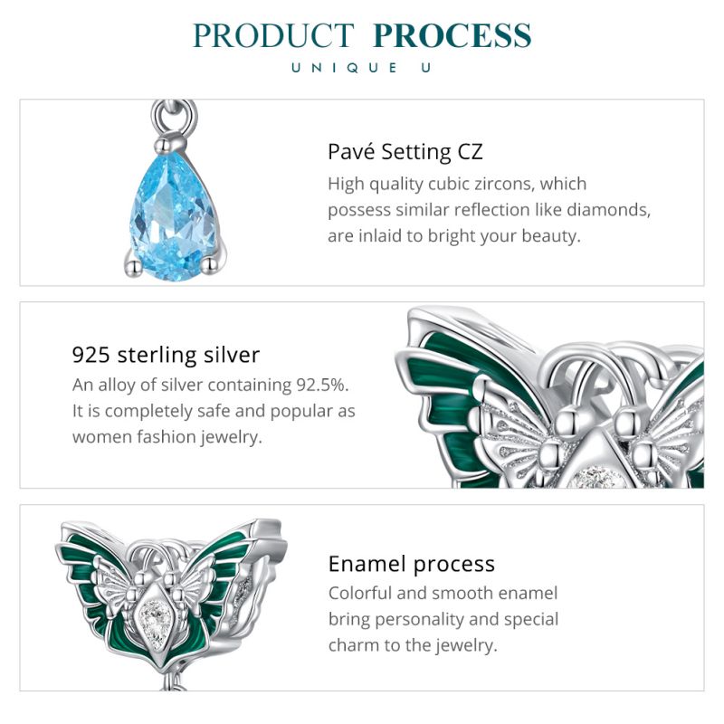 Casual Streetwear Heart Shape Flower Butterfly Sterling Silver Inlay Zircon Jewelry Accessories display picture 19