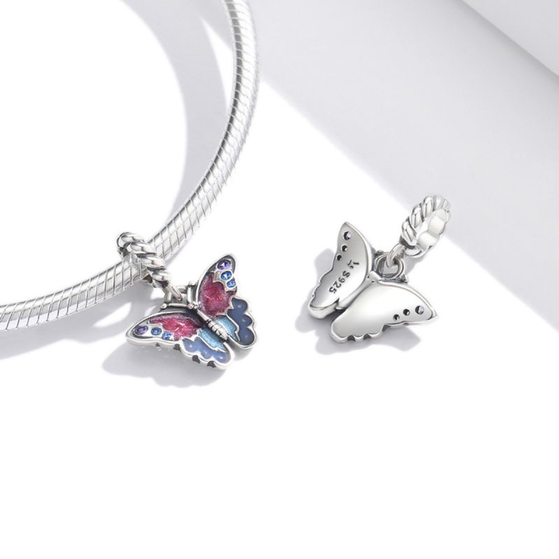 Casual Streetwear Heart Shape Flower Butterfly Sterling Silver Inlay Zircon Jewelry Accessories display picture 28