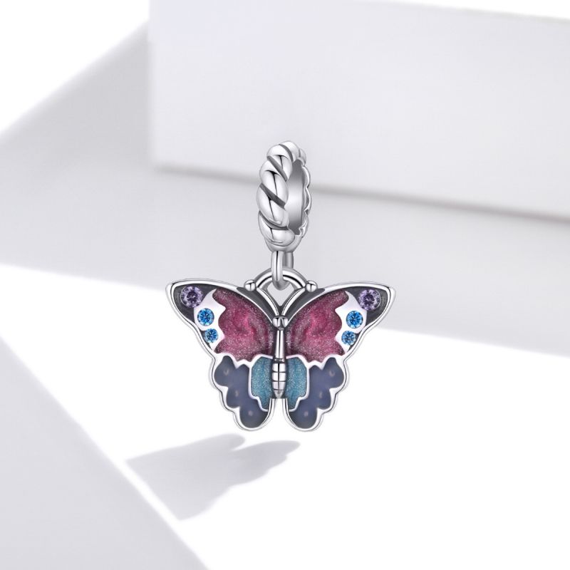 Casual Streetwear Heart Shape Flower Butterfly Sterling Silver Inlay Zircon Jewelry Accessories display picture 26