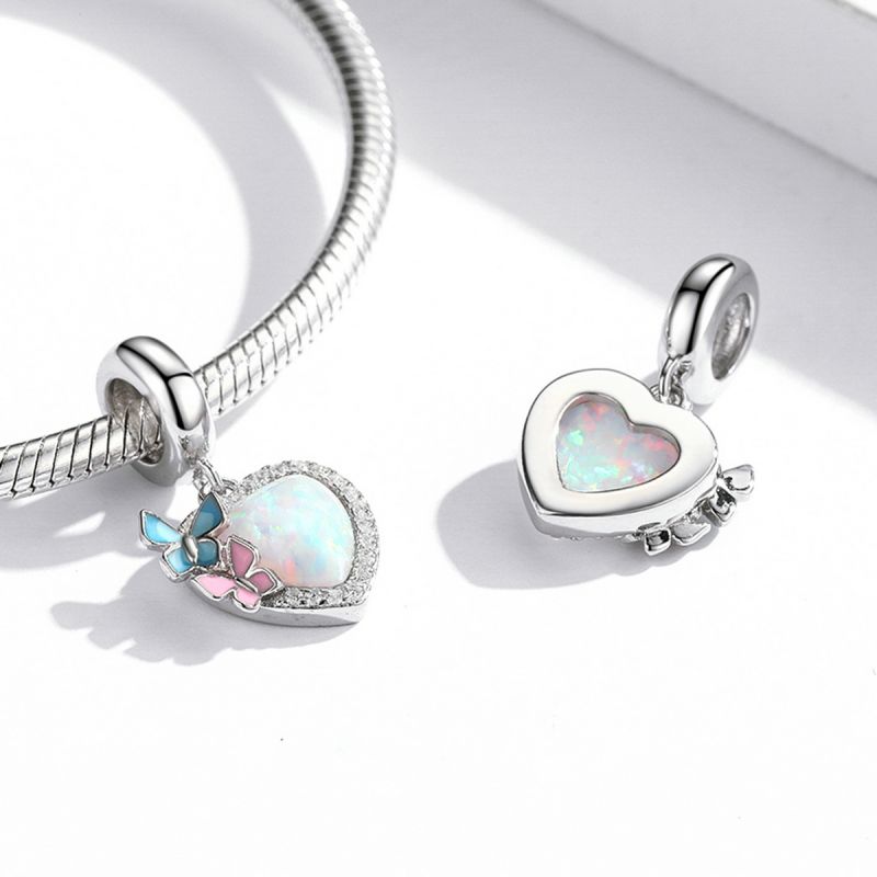 Casual Streetwear Heart Shape Flower Butterfly Sterling Silver Inlay Zircon Jewelry Accessories display picture 47
