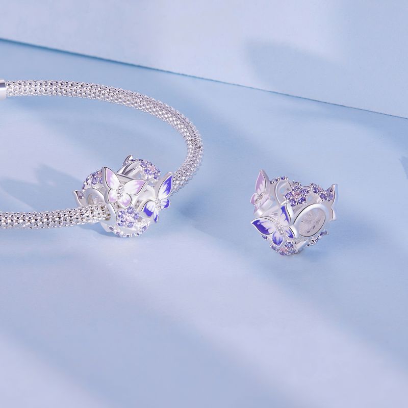 Casual Streetwear Heart Shape Flower Butterfly Sterling Silver Inlay Zircon Jewelry Accessories display picture 59