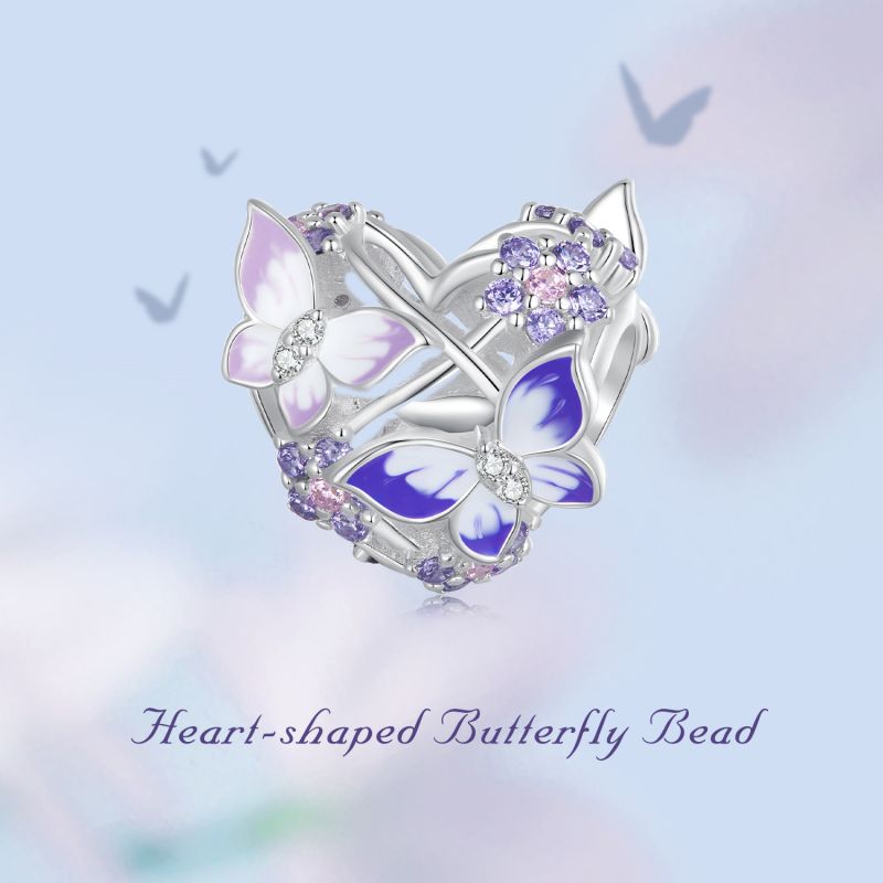 Casual Streetwear Heart Shape Flower Butterfly Sterling Silver Inlay Zircon Jewelry Accessories display picture 56