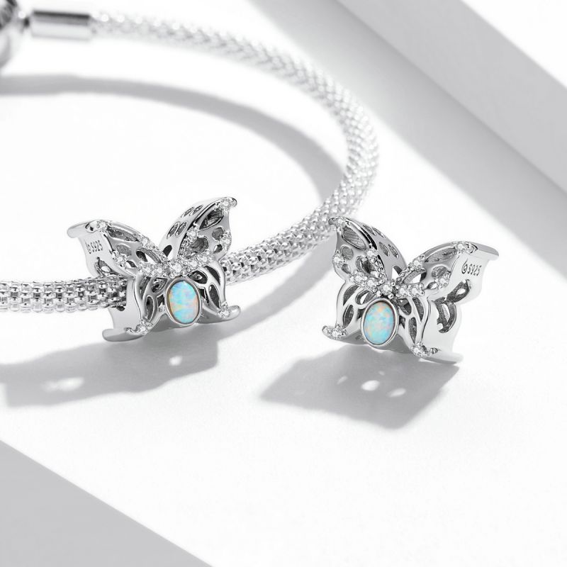 Casual Streetwear Heart Shape Flower Butterfly Sterling Silver Inlay Zircon Jewelry Accessories display picture 65