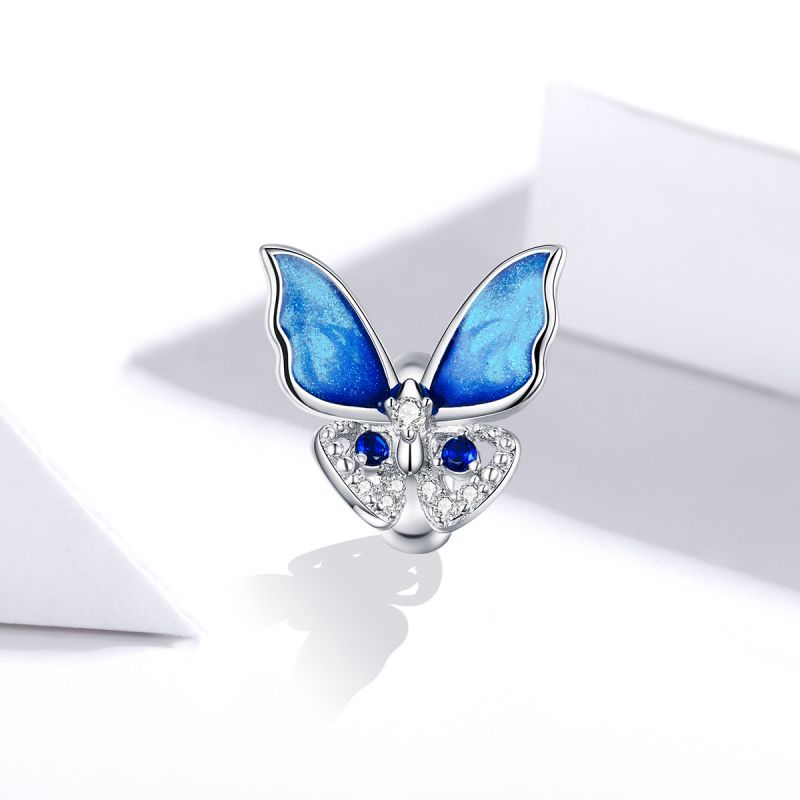 Casual Streetwear Heart Shape Flower Butterfly Sterling Silver Inlay Zircon Jewelry Accessories display picture 78