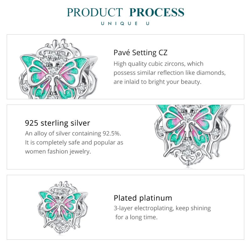 Casual Retro Moon Heart Shape Butterfly Sterling Silver Inlay Zircon Jewelry Accessories display picture 48