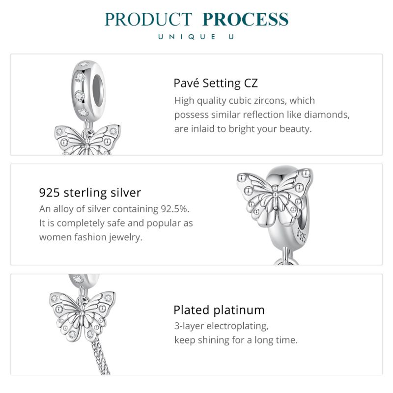 Casual Retro Moon Heart Shape Butterfly Sterling Silver Inlay Zircon Jewelry Accessories display picture 63