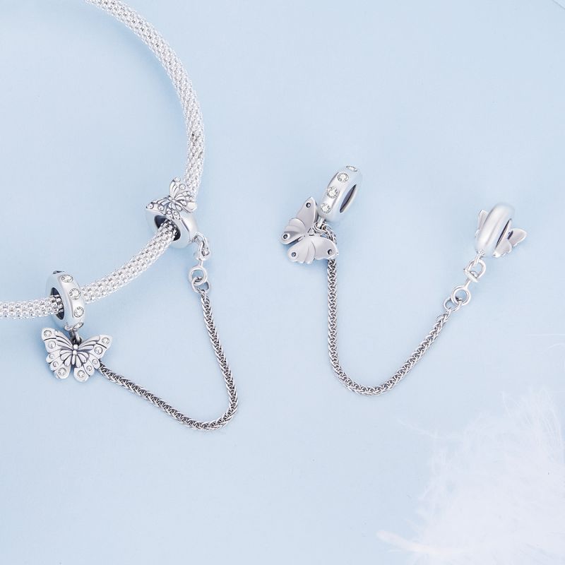 Décontractée Rétro Lune Forme De Cœur Papillon Argent Sterling Incruster Zircon Bijoux Accessoires display picture 67