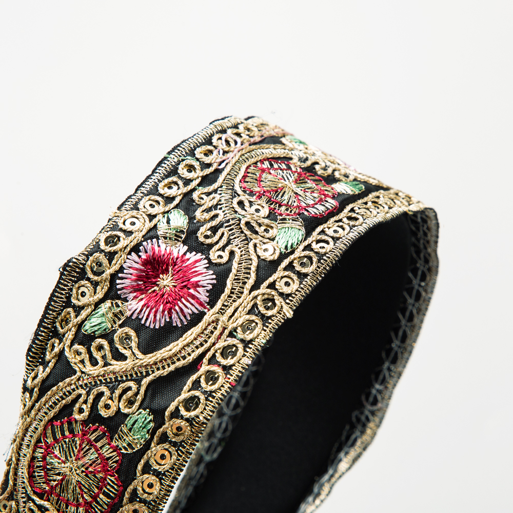 Elegant Luxurious Flower Petal Sequin Cloth Embroidery Flowers Hair Band display picture 3