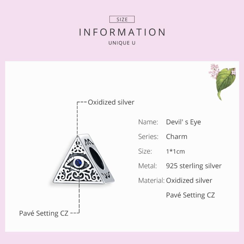 Casual Shiny Eye Sterling Silver Inlay Zircon Jewelry Accessories display picture 3