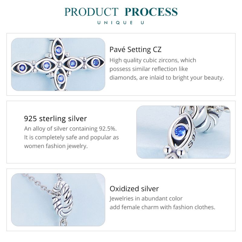 Casual Shiny Eye Sterling Silver Inlay Zircon Jewelry Accessories display picture 15
