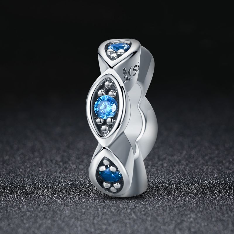 Casual Shiny Eye Sterling Silver Inlay Zircon Jewelry Accessories display picture 22