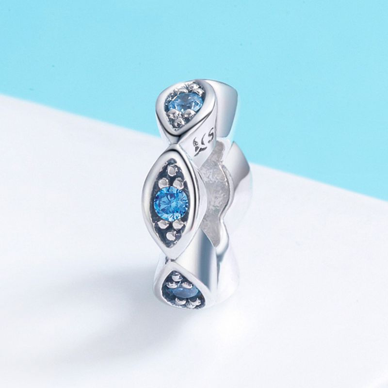 Casual Shiny Eye Sterling Silver Inlay Zircon Jewelry Accessories display picture 21