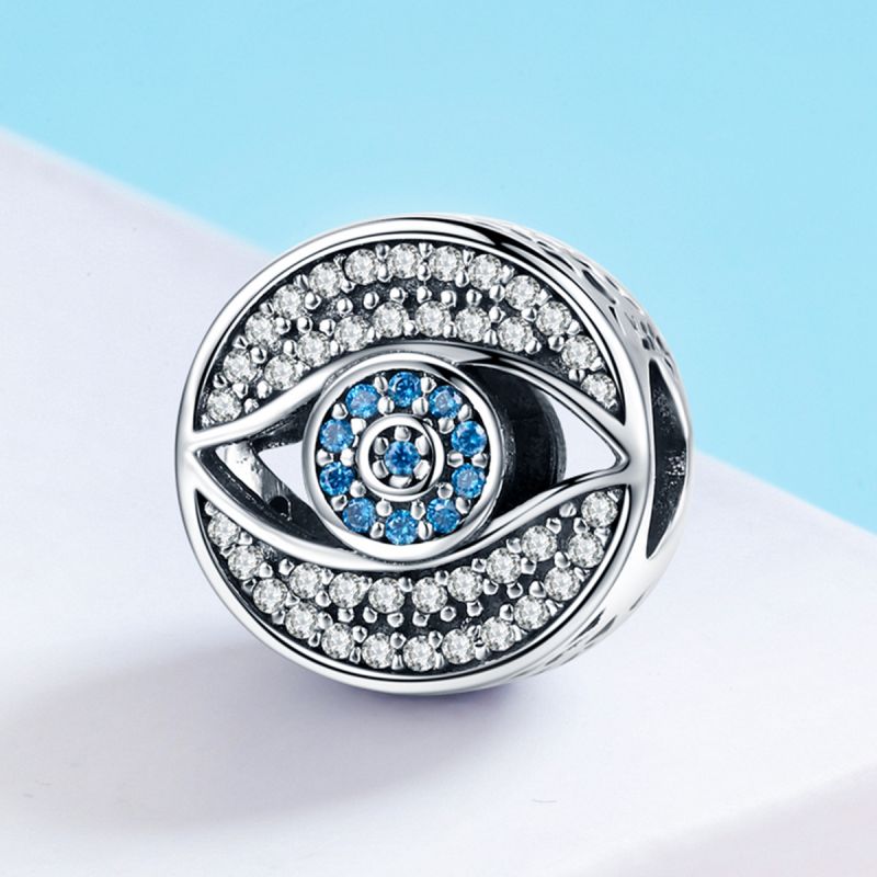 Casual Shiny Eye Sterling Silver Inlay Zircon Jewelry Accessories display picture 29