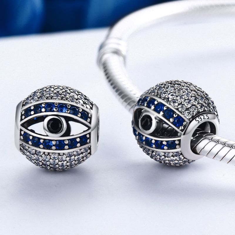 Casual Shiny Eye Sterling Silver Inlay Zircon Jewelry Accessories display picture 31