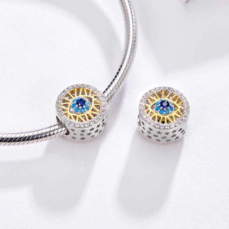 Casual Shiny Eye Sterling Silver Inlay Zircon Jewelry Accessories display picture 28