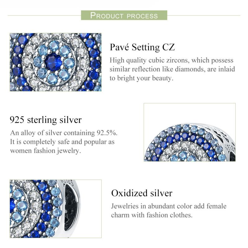 Casual Shiny Eye Sterling Silver Inlay Zircon Jewelry Accessories display picture 40