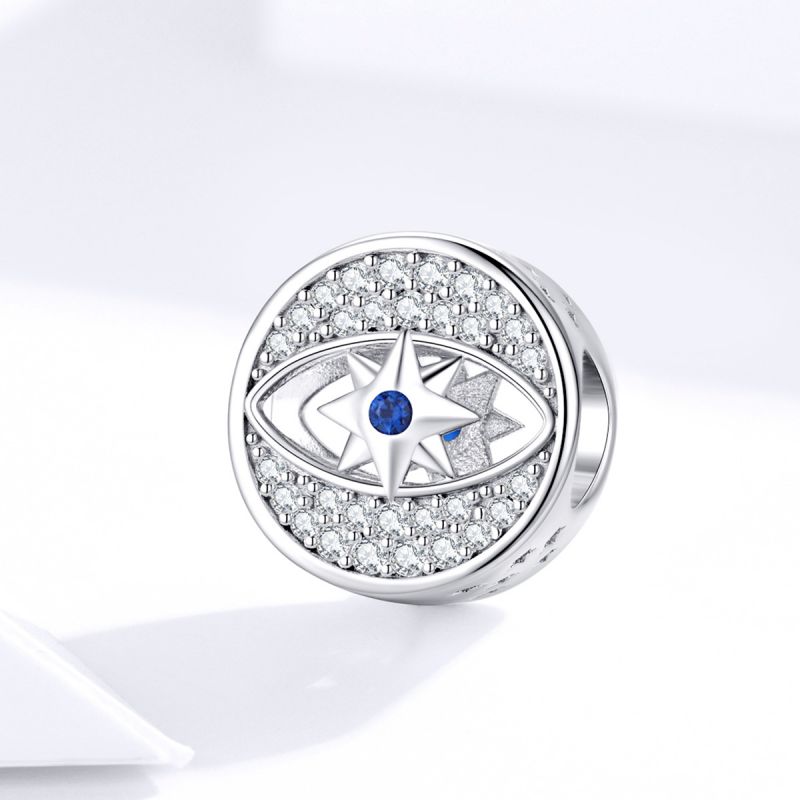 Casual Shiny Eye Sterling Silver Inlay Zircon Jewelry Accessories display picture 49
