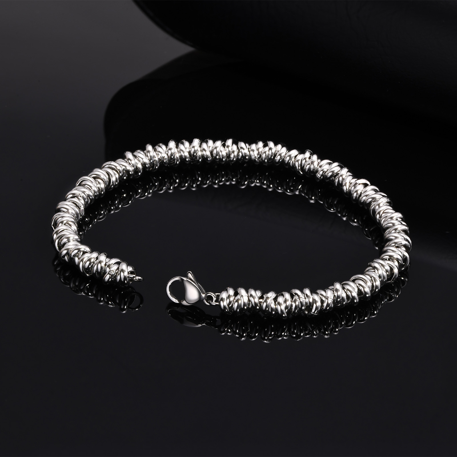 Vintage Style Simple Style Solid Color 304 Stainless Steel Bracelets In Bulk display picture 5