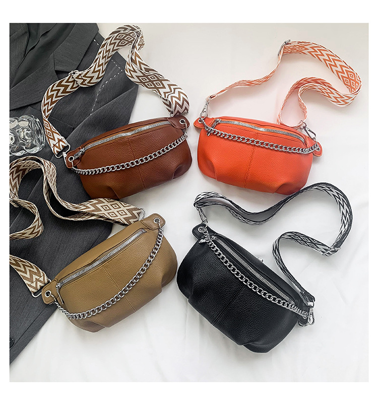 Women's Streetwear Solid Color Pu Leather Waist Bags display picture 6