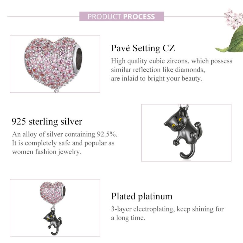 Casual Heart Shape Bat Sterling Silver Inlay Glass Zircon Jewelry Accessories display picture 2