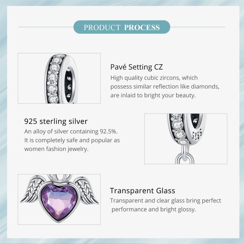 Casual Shiny Heart Shape Sterling Silver Inlay Zircon Jewelry Accessories display picture 54
