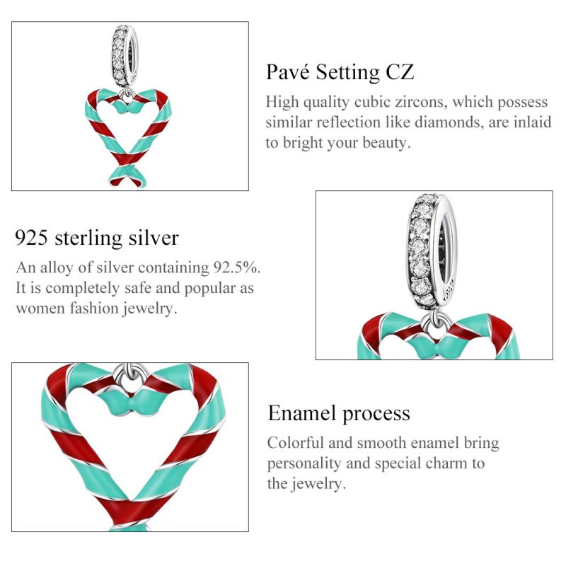 Casual Heart Shape Sterling Silver Inlay Zircon Jewelry Accessories display picture 10