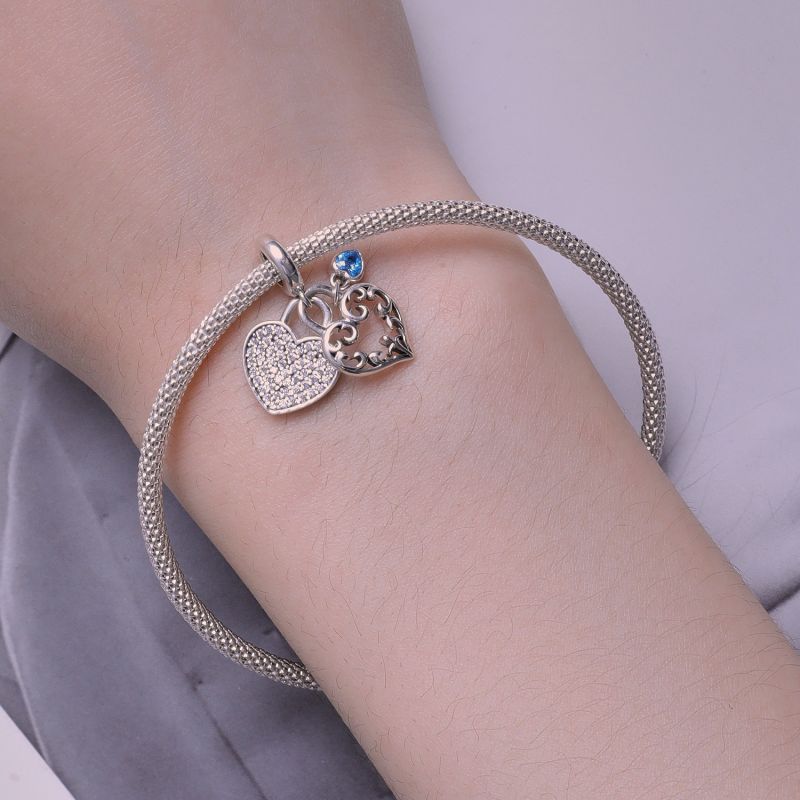 Casual Shiny Heart Shape Sterling Silver Inlay Zircon Jewelry Accessories display picture 31