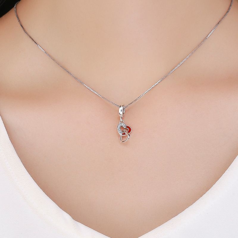 Casual Shiny Heart Shape Sterling Silver Inlay Zircon Jewelry Accessories display picture 42