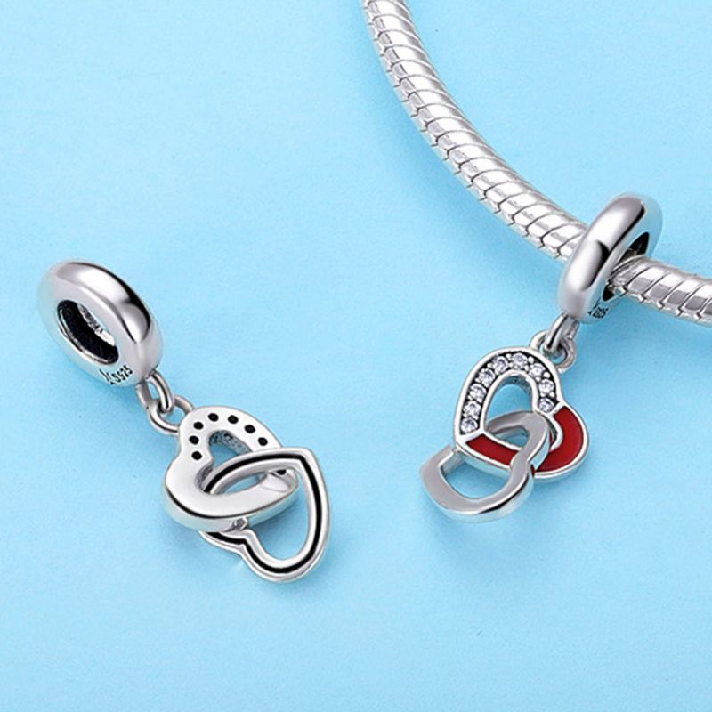 Casual Shiny Heart Shape Sterling Silver Inlay Zircon Jewelry Accessories display picture 41