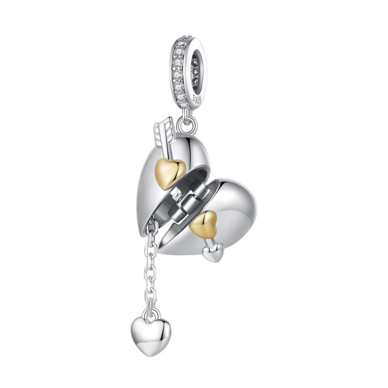 غير رسمي شكل القلب الفضة الاسترليني ترصيع الزركون اكسسوارات المجوهرات display picture 19