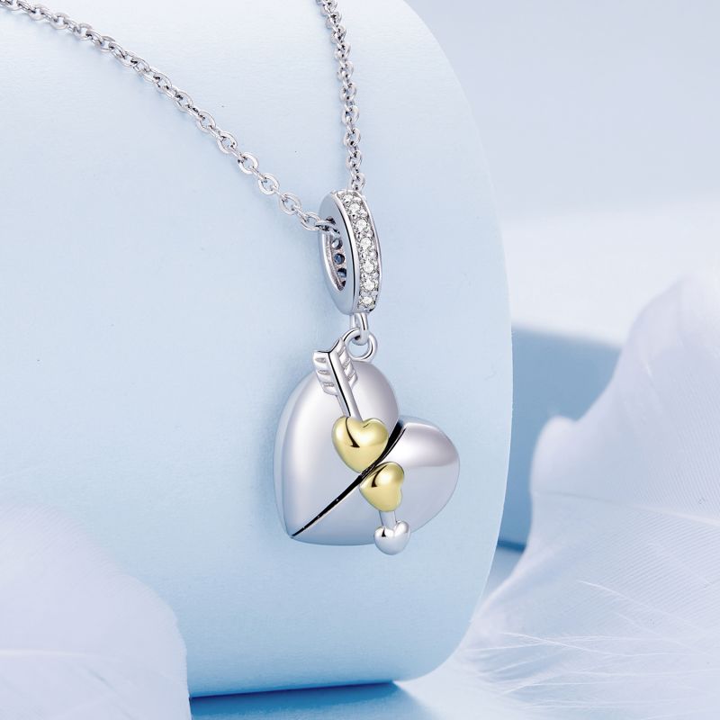 غير رسمي شكل القلب الفضة الاسترليني ترصيع الزركون اكسسوارات المجوهرات display picture 24