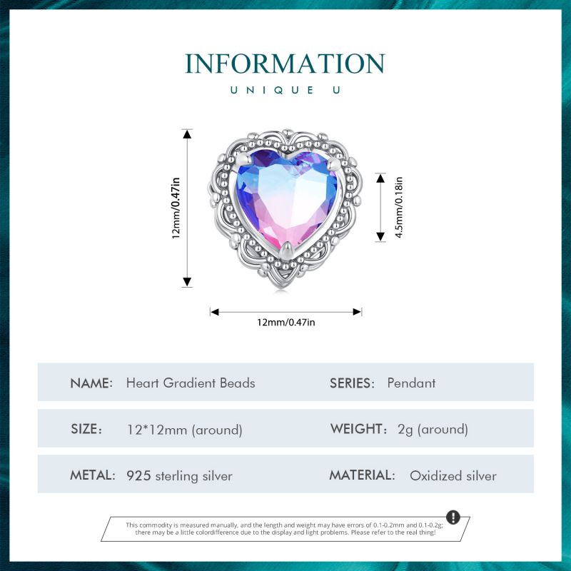 غير رسمي شكل القلب الفضة الاسترليني ترصيع الزركون اكسسوارات المجوهرات display picture 25