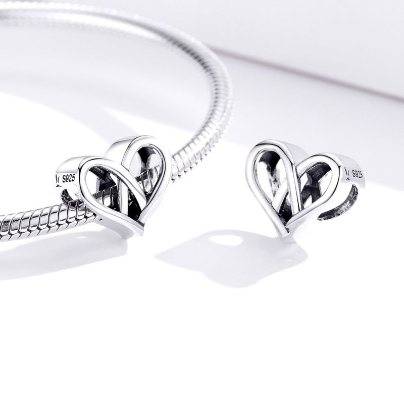 غير رسمي شكل القلب الفضة الاسترليني ترصيع الزركون اكسسوارات المجوهرات display picture 40