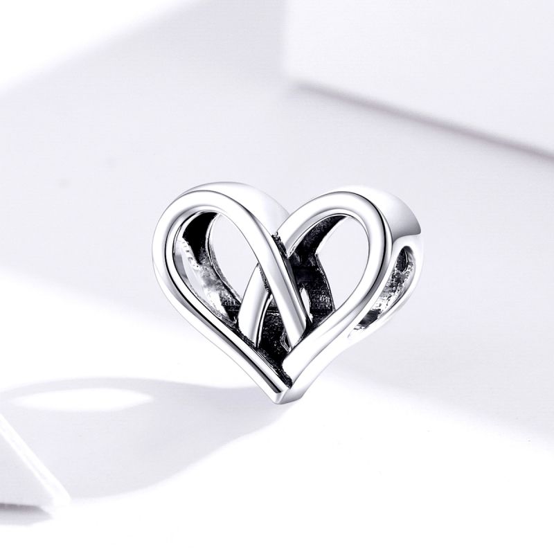 غير رسمي شكل القلب الفضة الاسترليني ترصيع الزركون اكسسوارات المجوهرات display picture 37