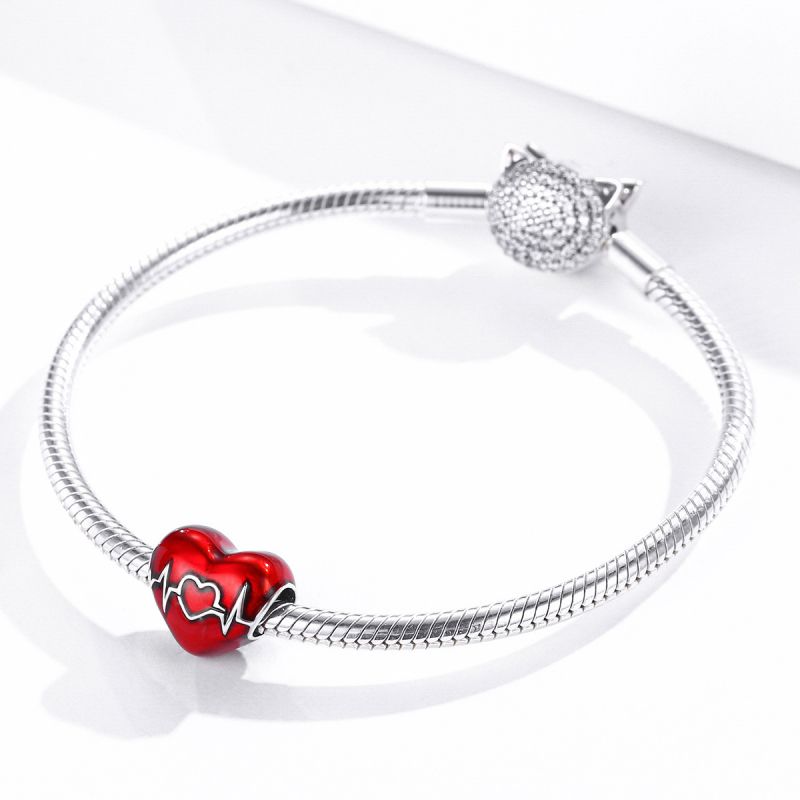 Casual Heart Shape Sterling Silver Inlay Zircon Jewelry Accessories display picture 46