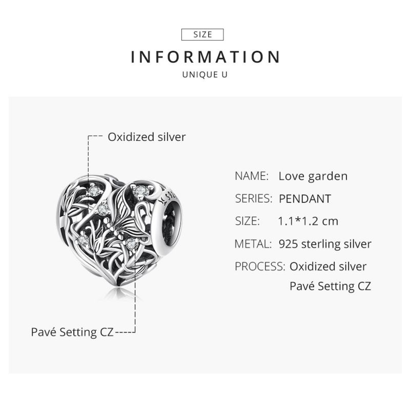 غير رسمي شكل القلب الفضة الاسترليني ترصيع الزركون اكسسوارات المجوهرات display picture 59