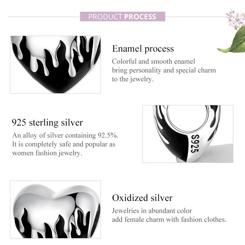 غير رسمي شكل القلب الفضة الاسترليني ترصيع الزركون اكسسوارات المجوهرات display picture 76